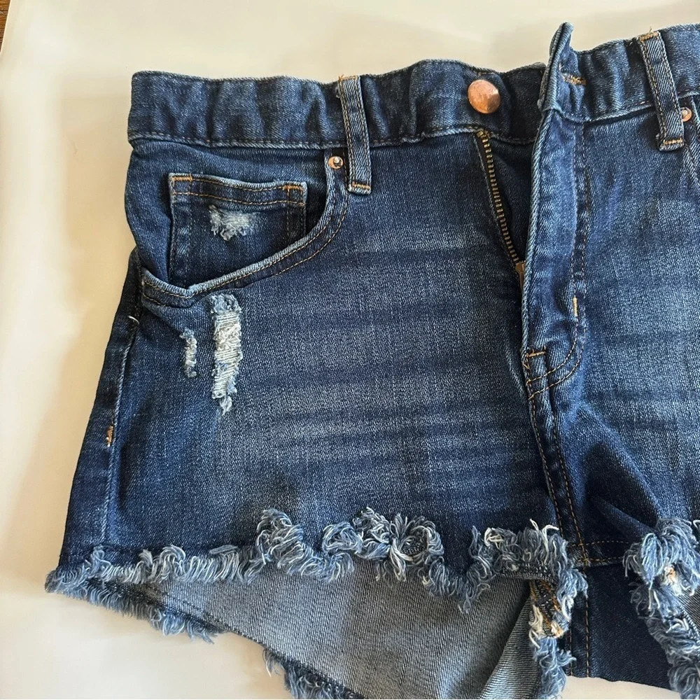 H&M Denim Raw Edge Cutoff Shorts Sz 4